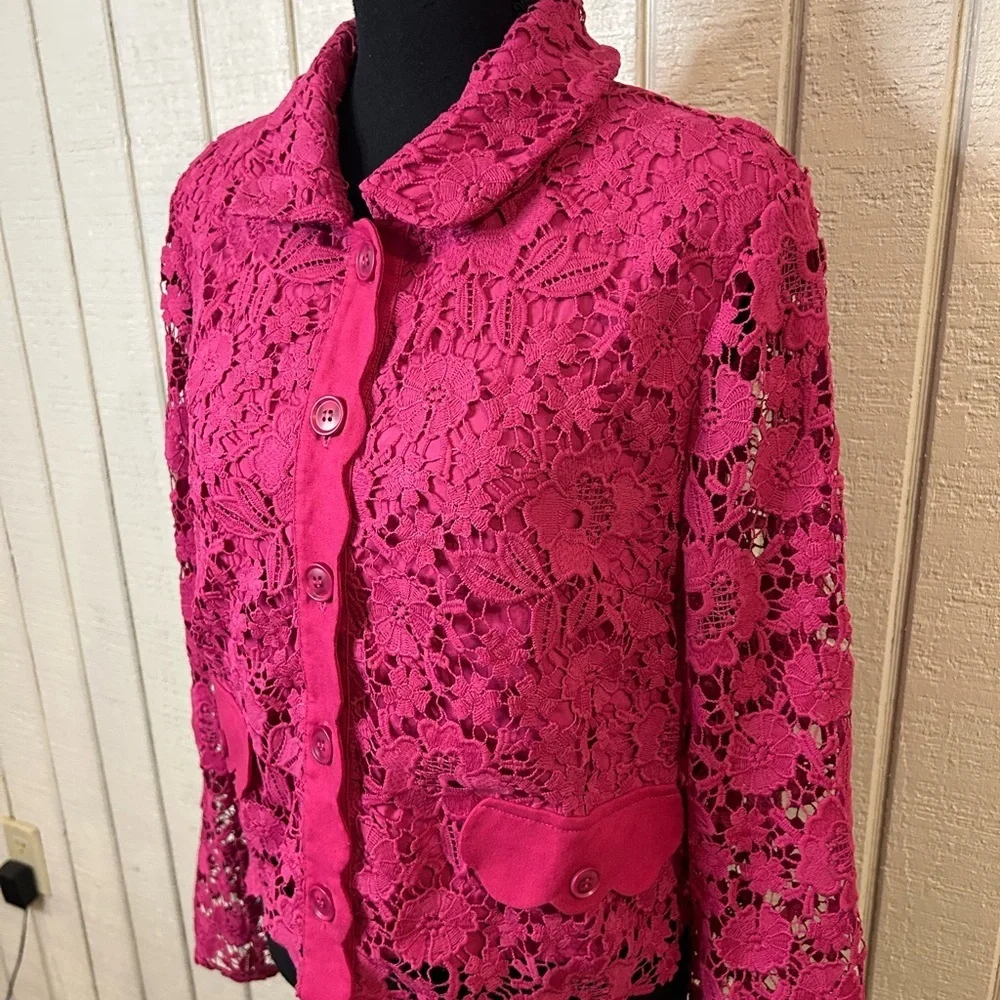 Anthropologie Dolan Lady Lace Blazer, size medium. - Picture 6 of 11